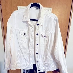Jessica London white Denim Jacket
